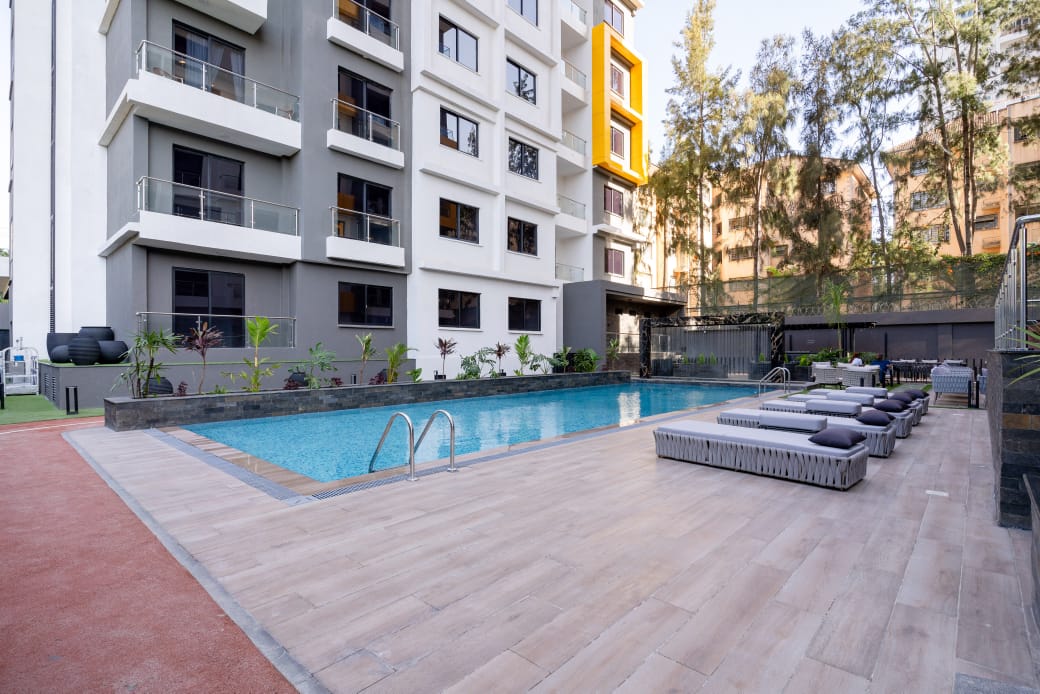 Sun deck at Wilma Towers, Kilimani